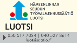 Hämeenlinnan seudun työvalmennussäätiö Luotsi / Muuttopalvelut ja – laatikot logo